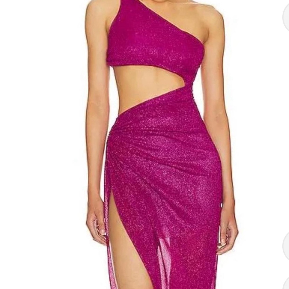 Elegant Pink One-Shoulder Dress